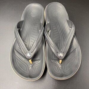 Crocs Black Flip Flops Men's Size 10/Women's Size 12